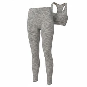 Heather Gray Leggings & Sports Bra Set